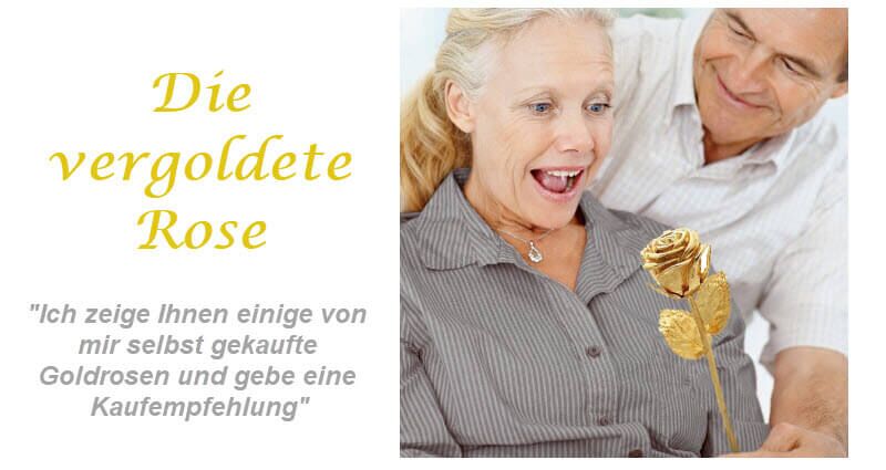 vergoldete Rose